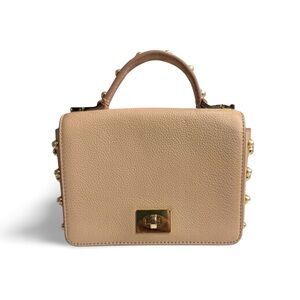Kate Spade Pearl Embellished Leather Top Handle Satchel Nude Mini Crossbody